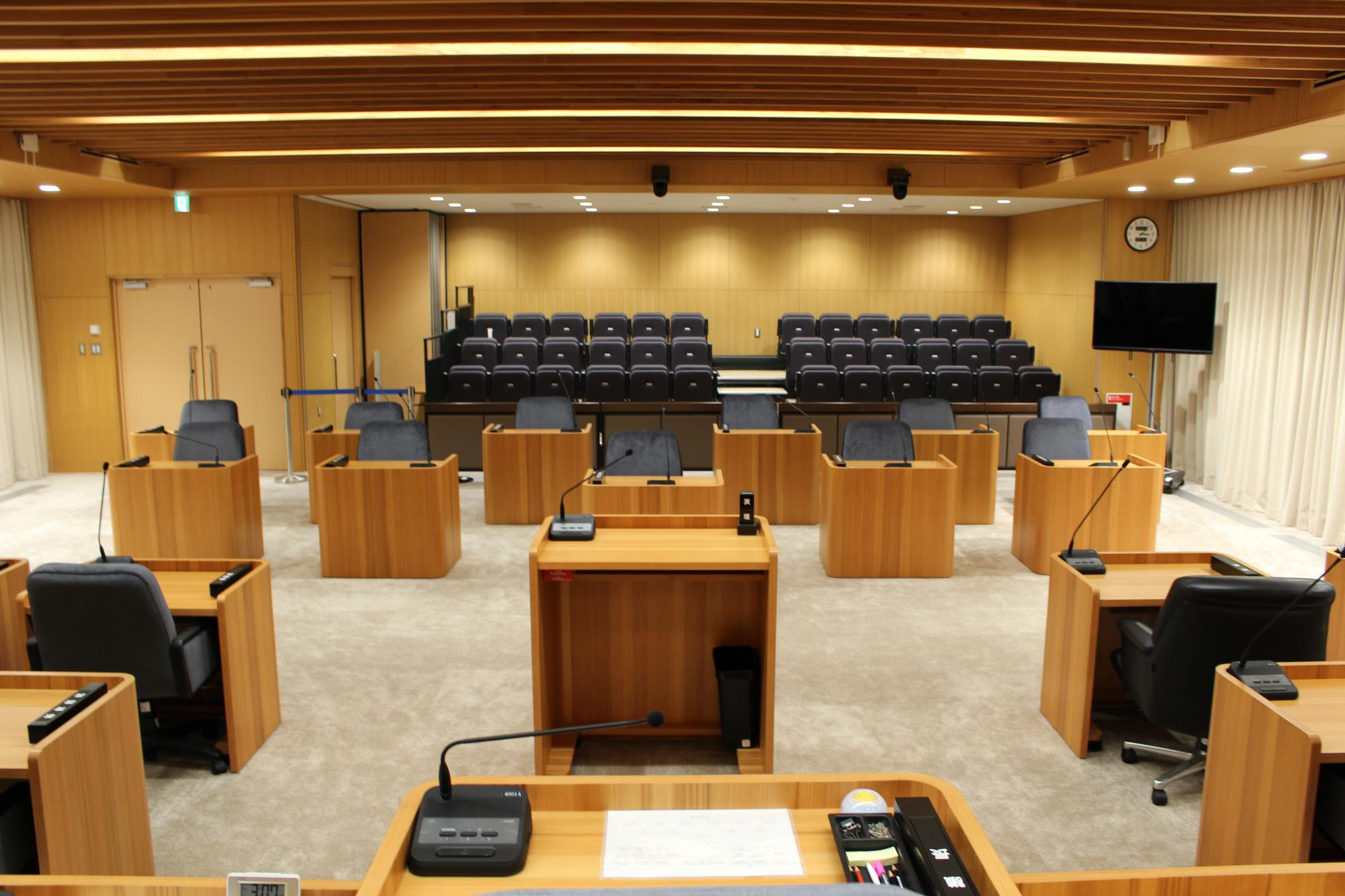 議長席から見た議場